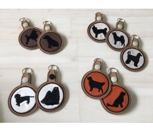 Stickserie - Hunde Silhouette mit Anhänger